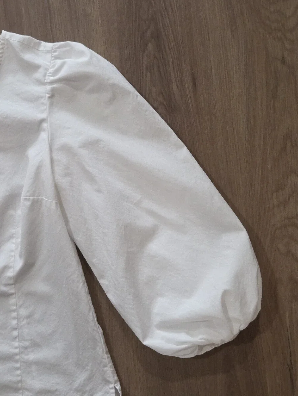 J.Crew x Thomas Mason Puff Sleeve Cotton Poplin Blouse 0 Minimalist Clean Girl